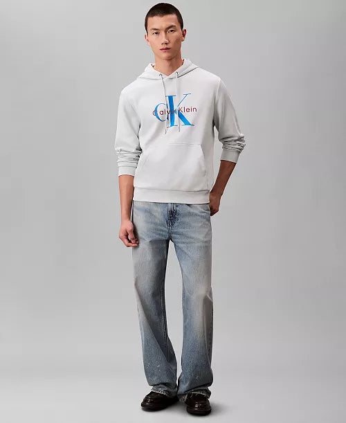 Calvin Klein Hoodie Men Logo Prited _ Babe blue