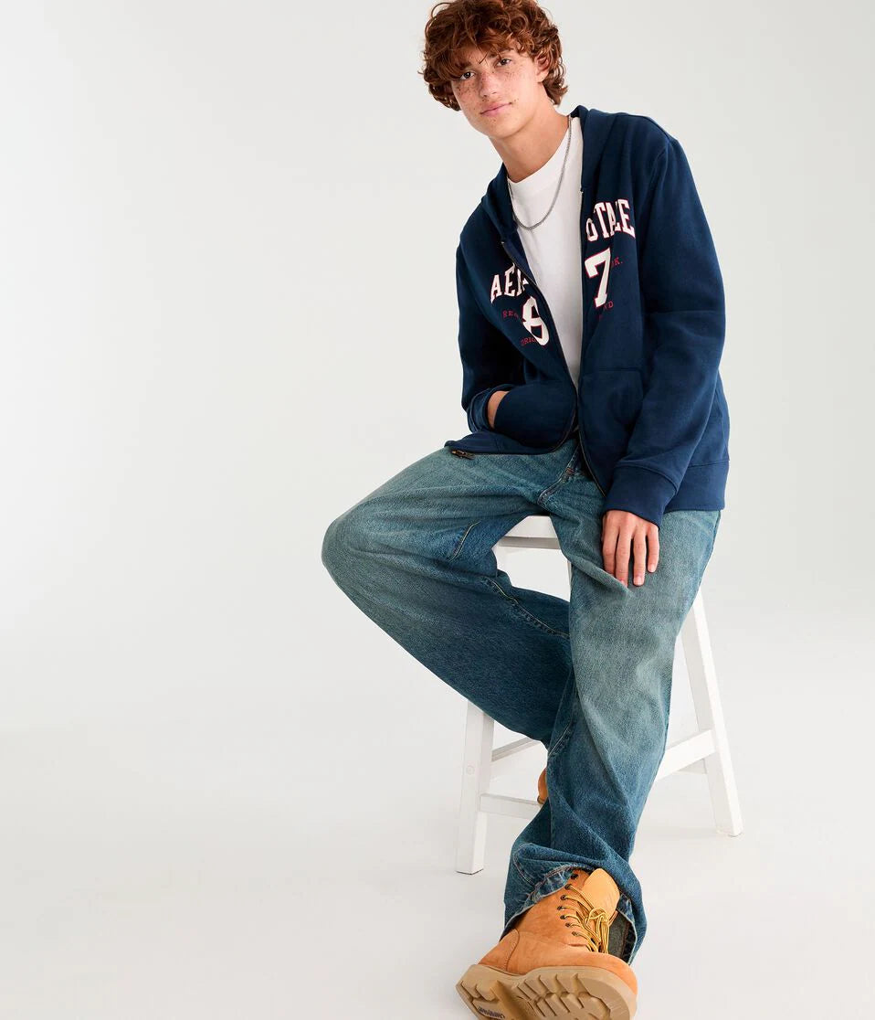 Aéropostale Men’s 87 Zip-Up Hoodie – Navy