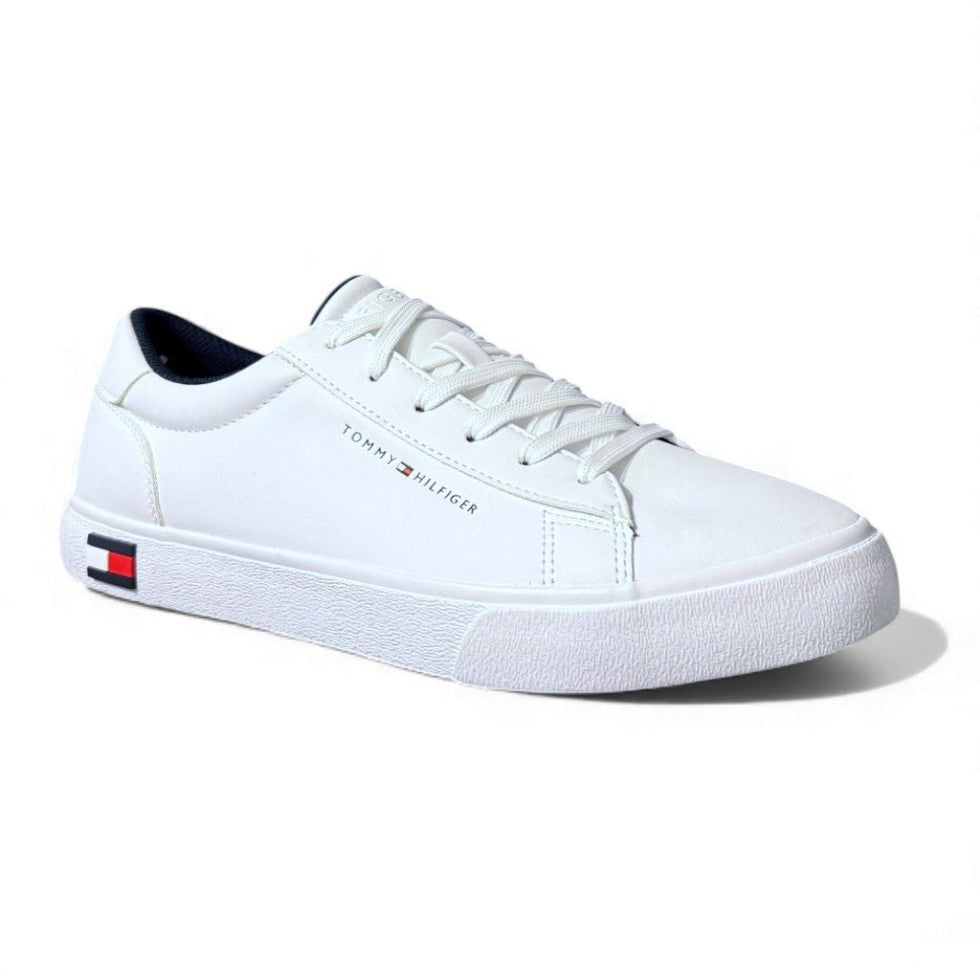 Tommy Hilfiger Men’s Classic Low-Top Sneakers – White Casual Shoes
