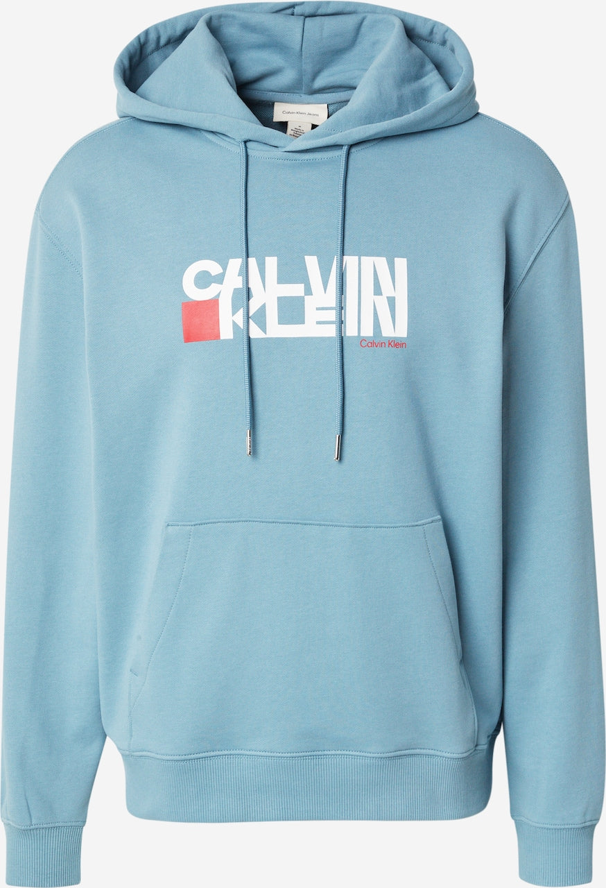 Calvin Klein Hoodie Men Logo Printed _ Turquoise
