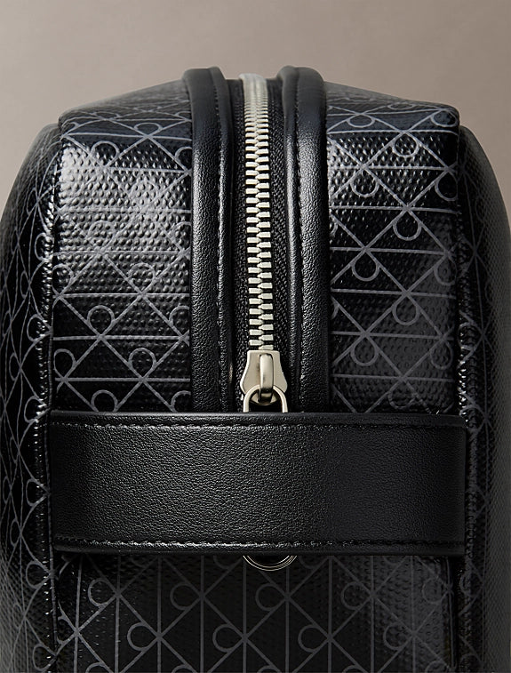 Calvin klein Allover Monogram Logo Zip Dopp Kit bag