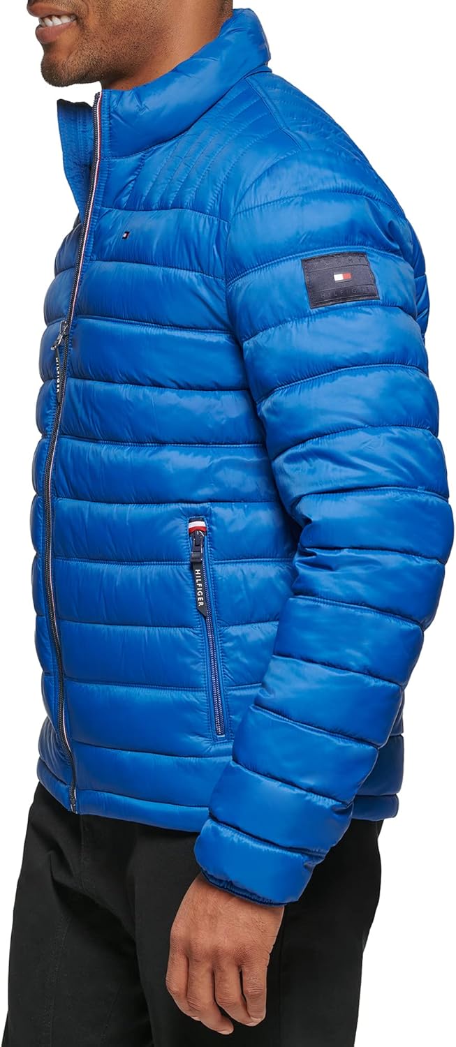 Tommy Hilfiger Men Lightweight Packable Puffer Jacket _ Blue