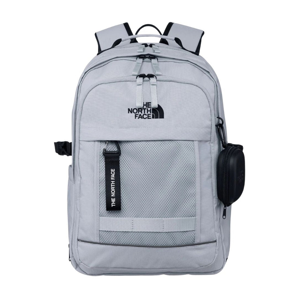 The North Face Dual Grey Silver Backpack with Multi-Compartments