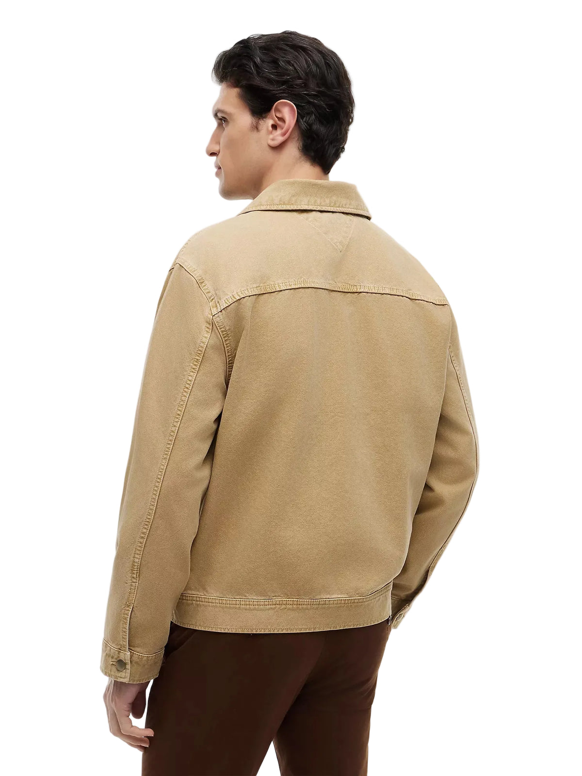 TOMMY HHLFIGER Garment-Dyed Denim Utility Zip Men jacket _ Beige