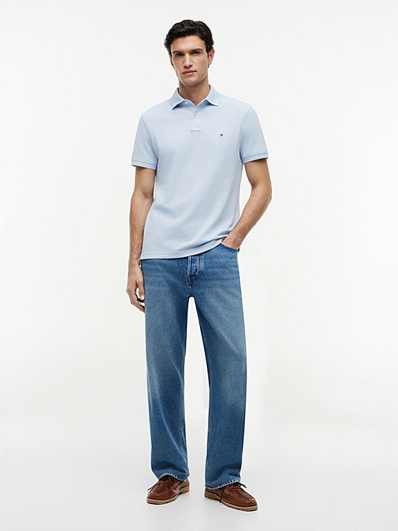Tommy Hilfiger Men’s Classic Pique Polo T-Shirt – Light Blue Slim Fit