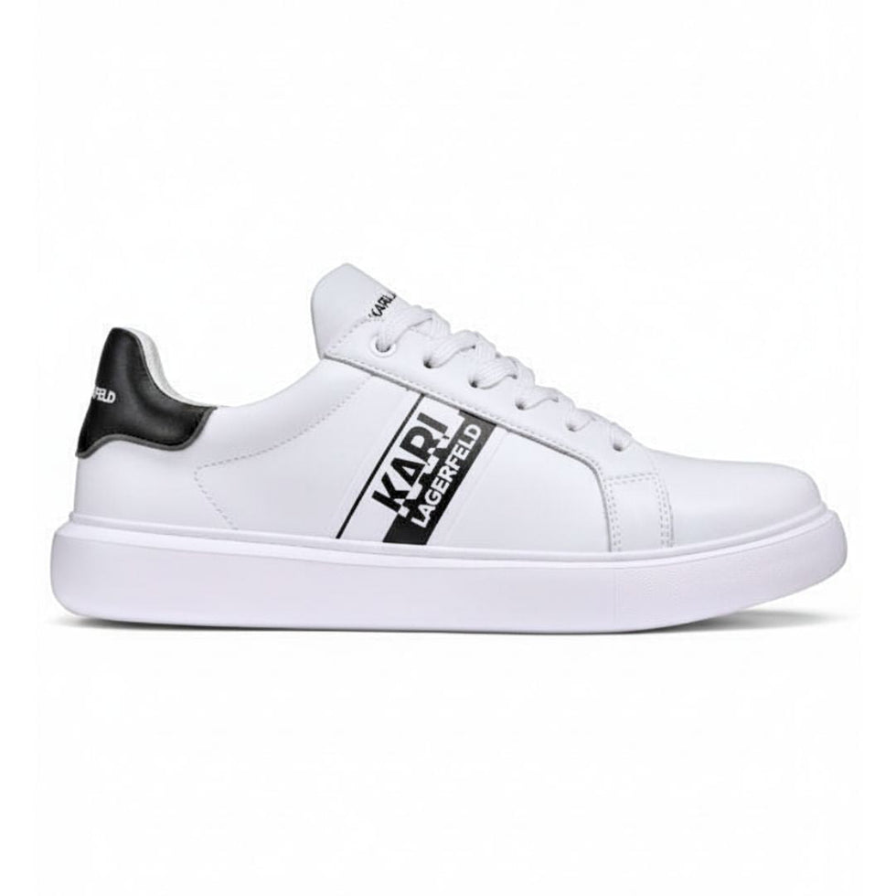 KARL LAGERFELD PARIS Logo Leather Low-Top Sneakers Men
