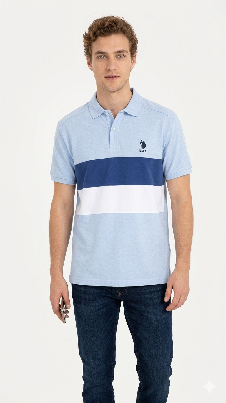 U.S POLO ASSAN colour block T_shirt