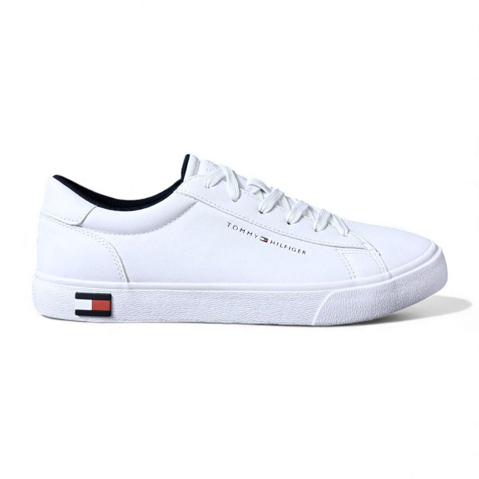 Tommy Hilfiger Men’s Classic Low-Top Sneakers – White Casual Shoes