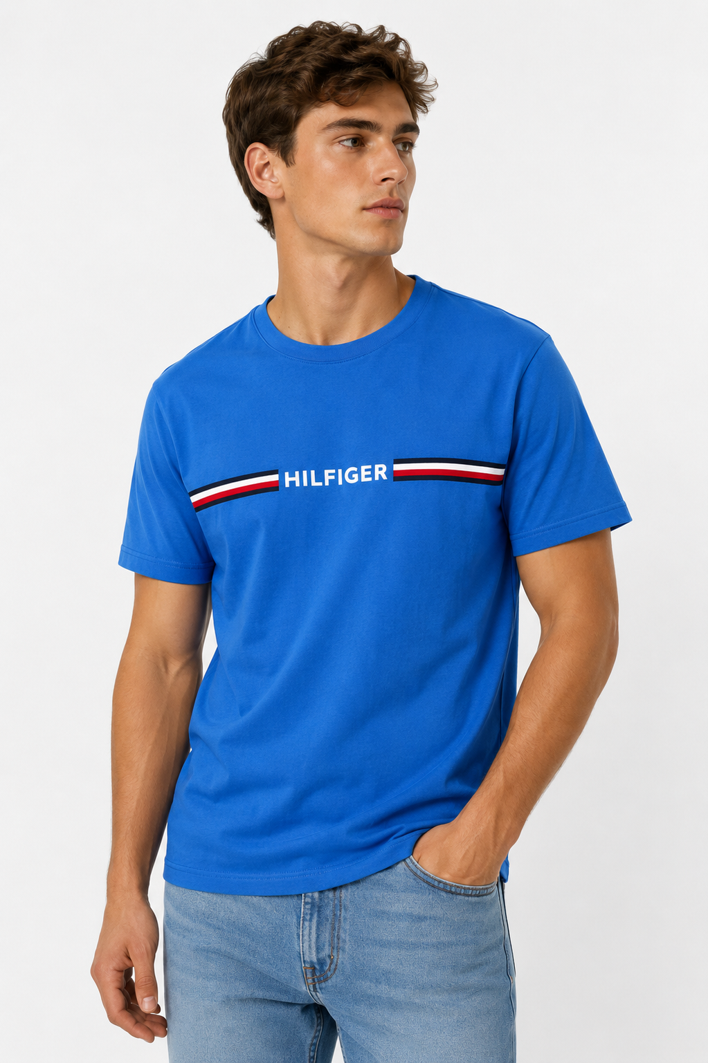 Tommy Hilfiger logo and stripe T_shirt Regular Fit
