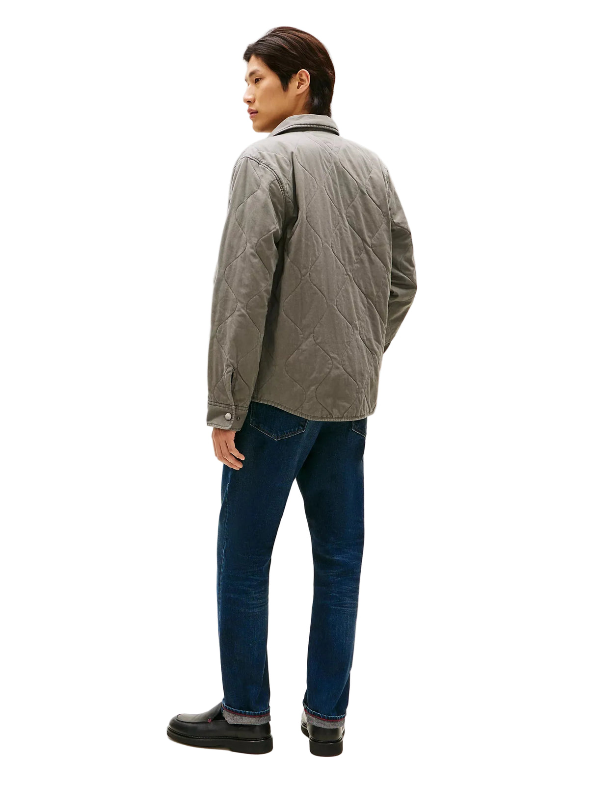 TOMMY HHLFIGER Garment-Dyed Lightweight Quilted Men jacket _ Grey