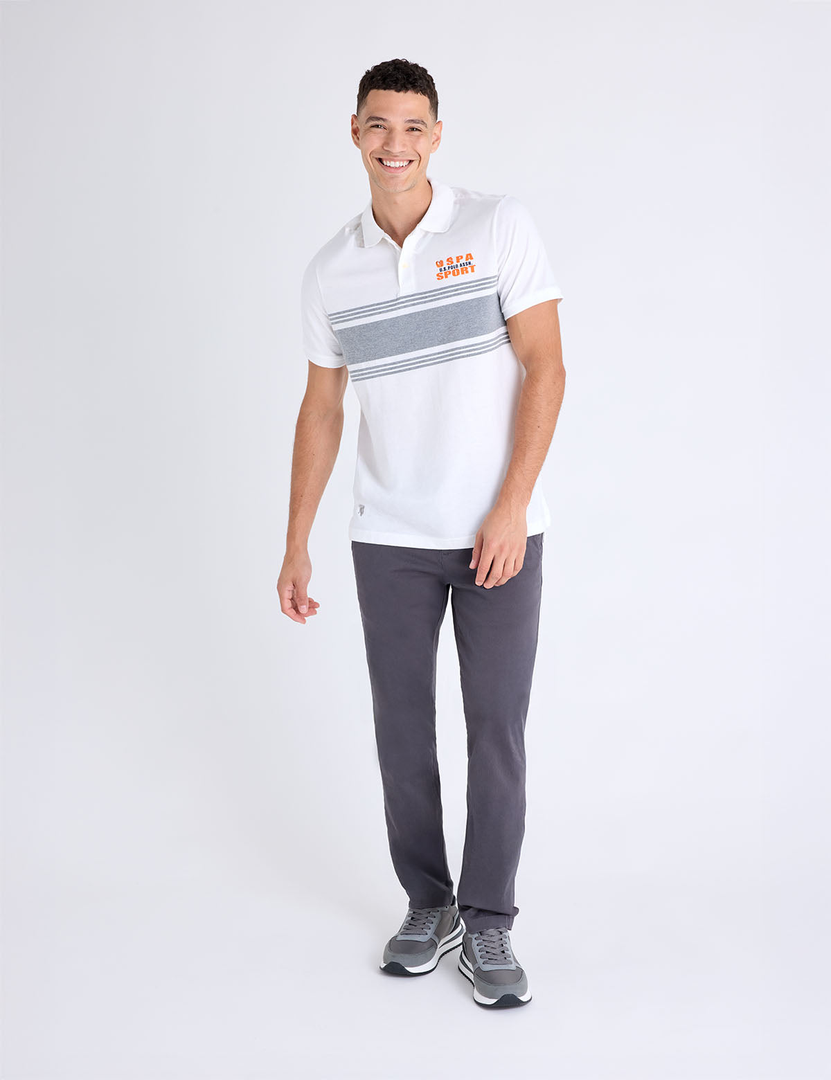 U.s polo Assn Horizontal Stripe Logo men's T_shirt