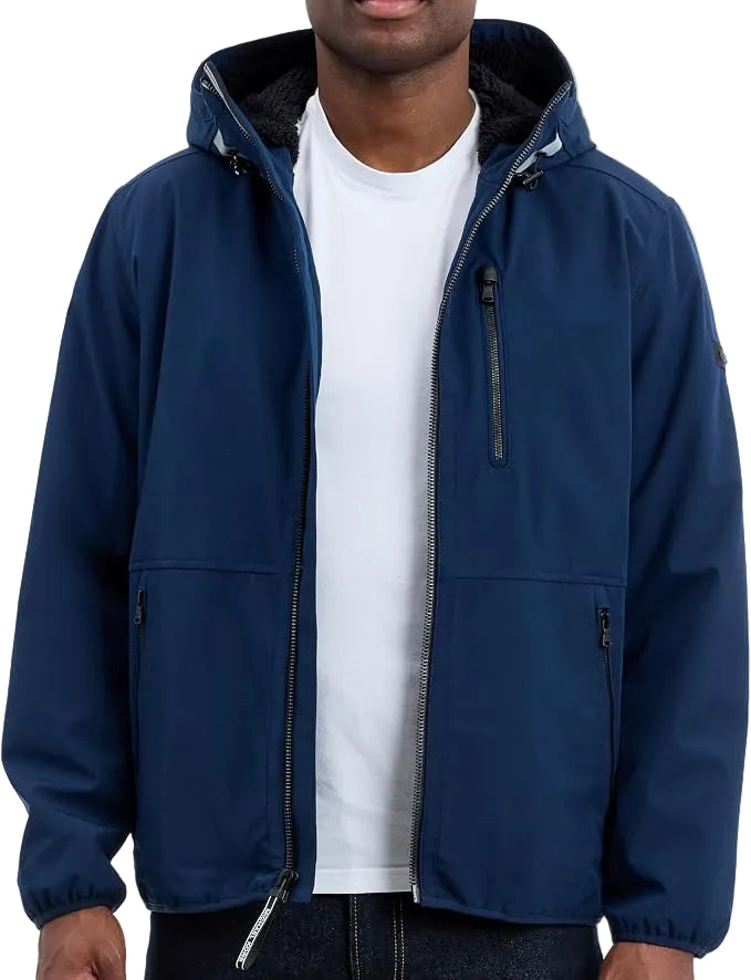 Michael Kors Softshell Men Hooded Jacket – Navy