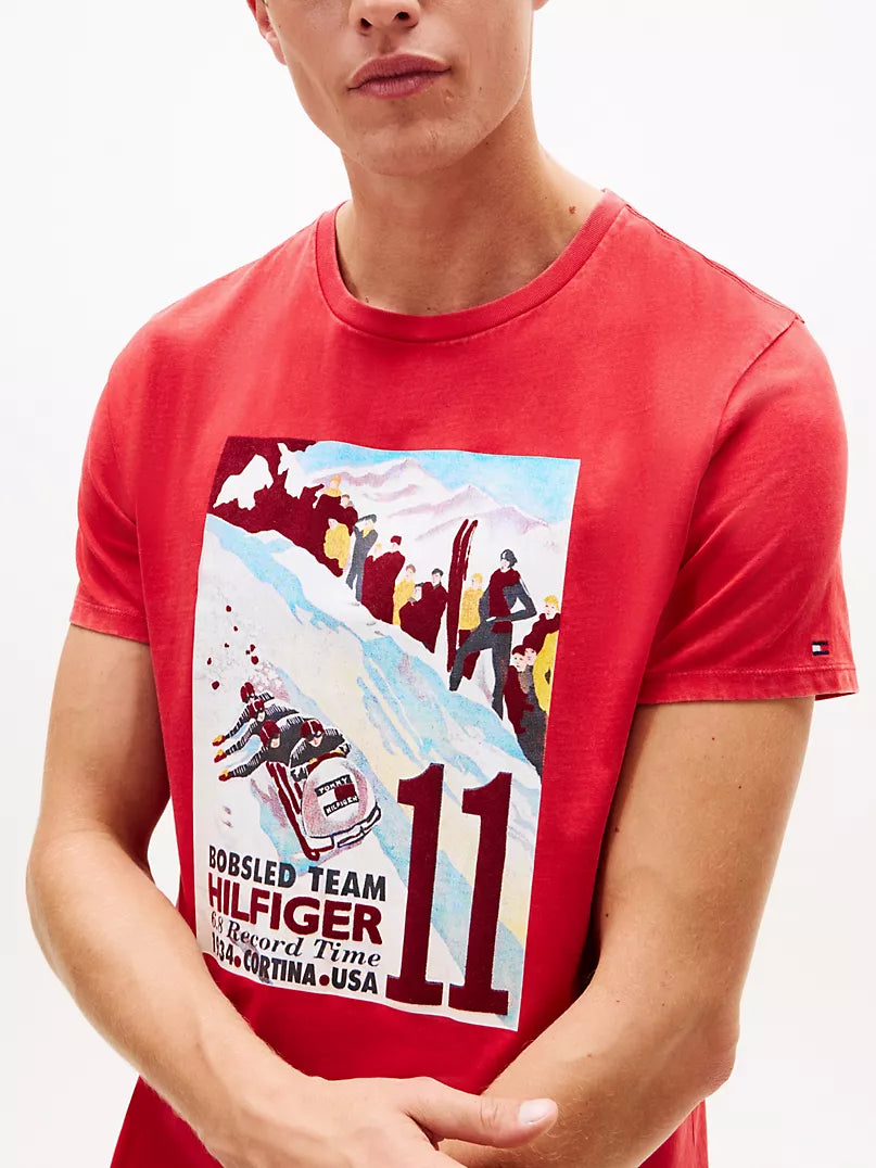TommyHilfiger Bobsled Team GraphicT-Shirt regular fit _ RED