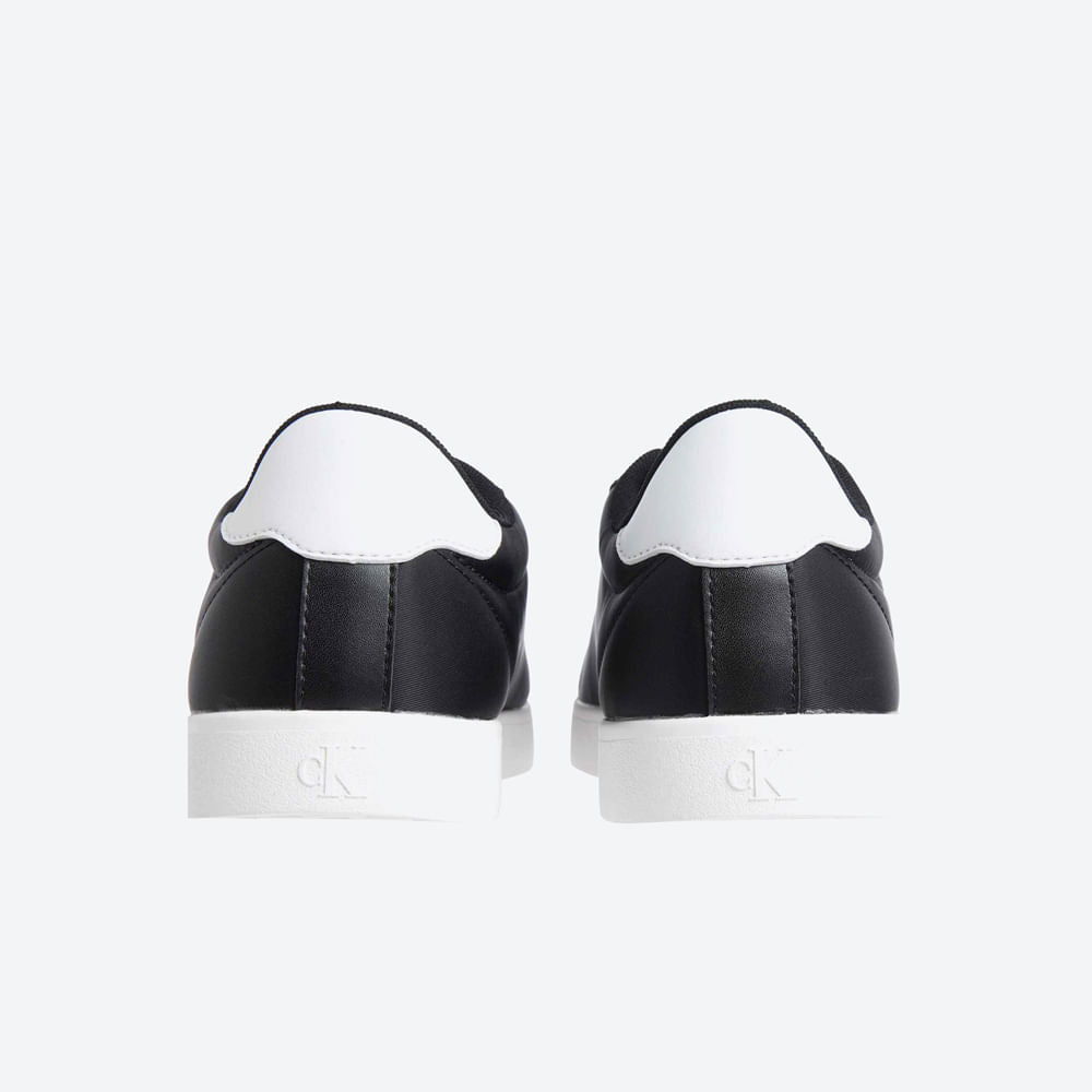 This is a pair of Calvin Klein 3 Cupsole Laceup Pu Mg Ck Black trainers.