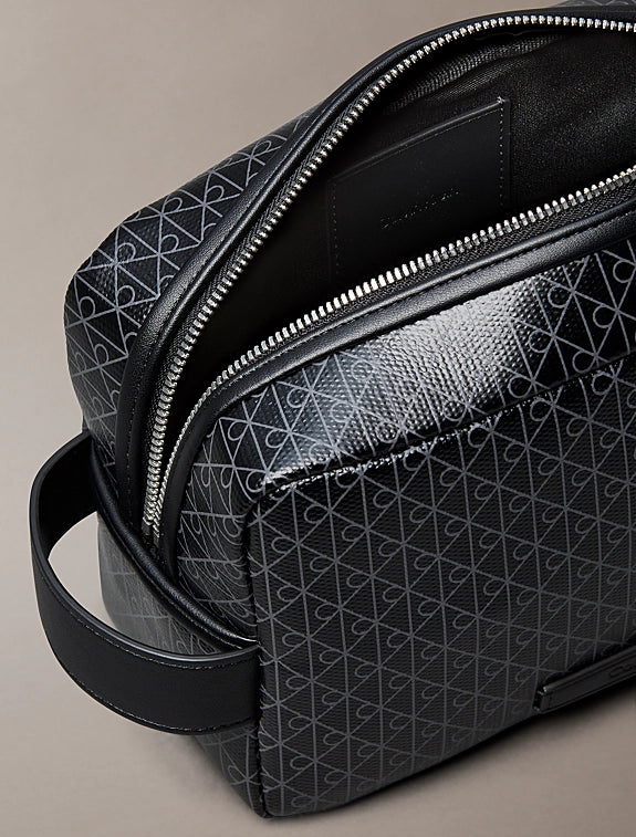 Calvin klein Allover Monogram Logo Zip Dopp Kit bag