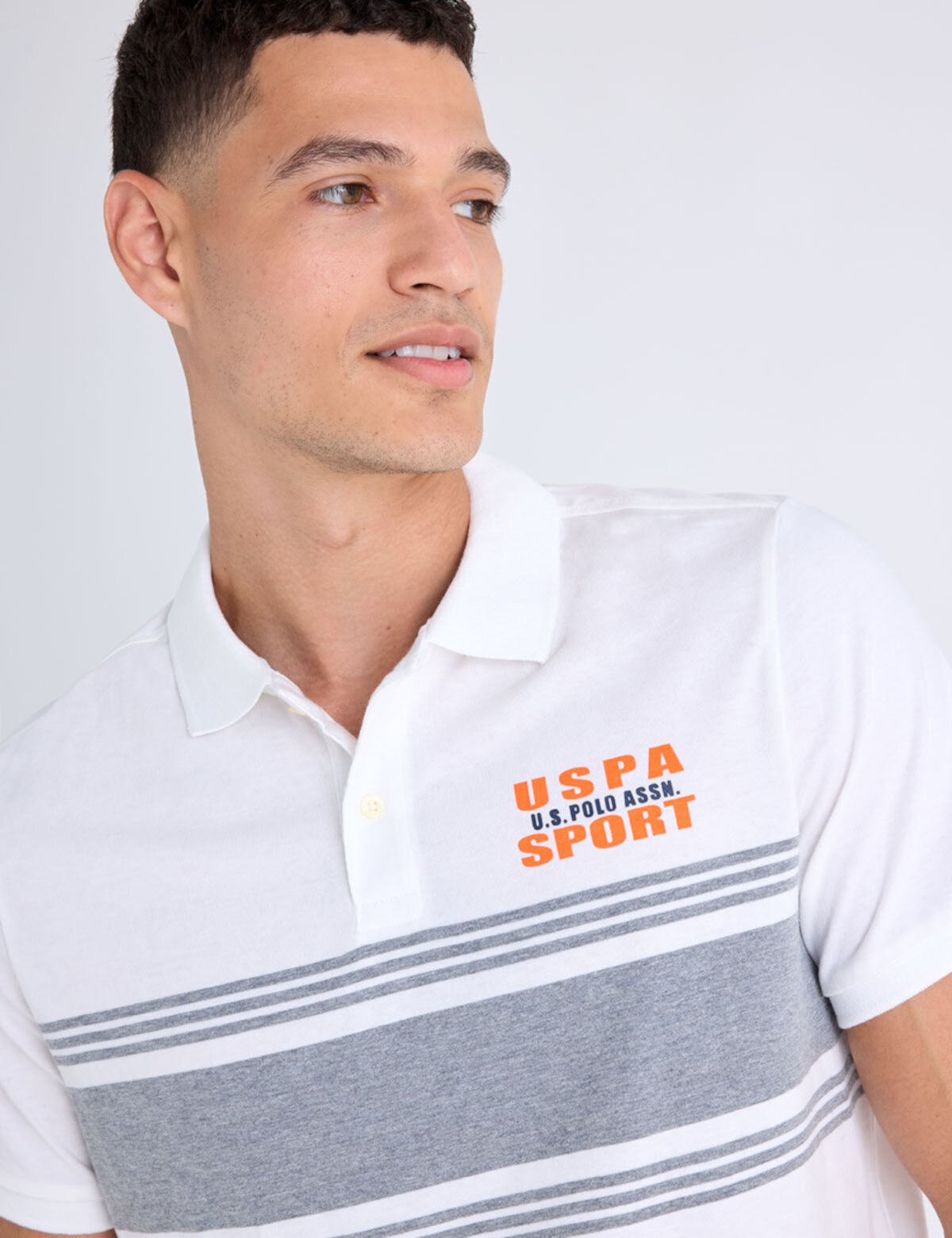 U.s polo Assn Horizontal Stripe Logo men's T_shirt