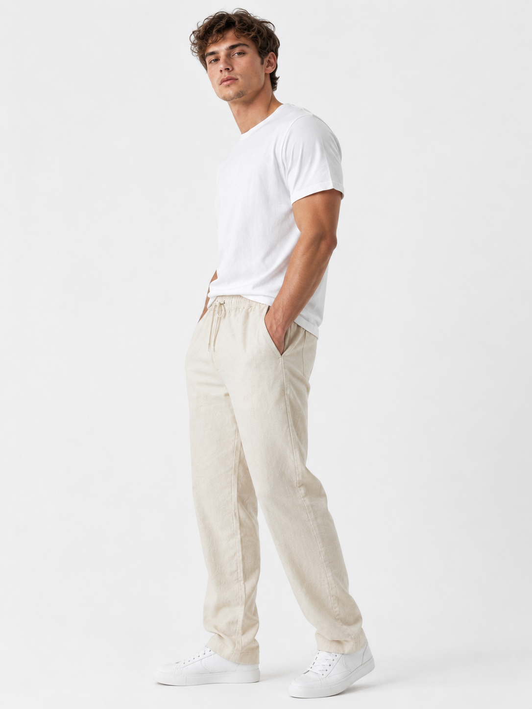 Zara men's FLOWING TWILL pant