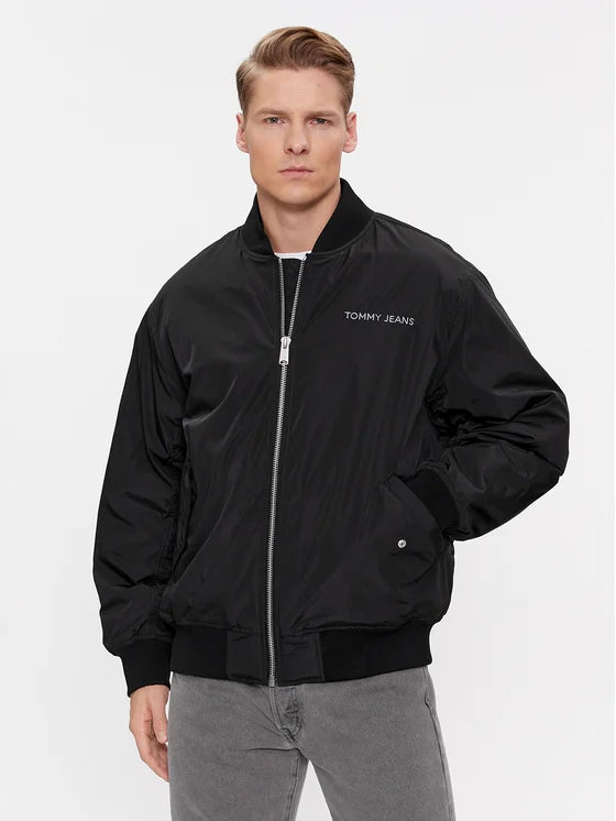Tommy Jeans Men’s Classic Black Bomber Jacket