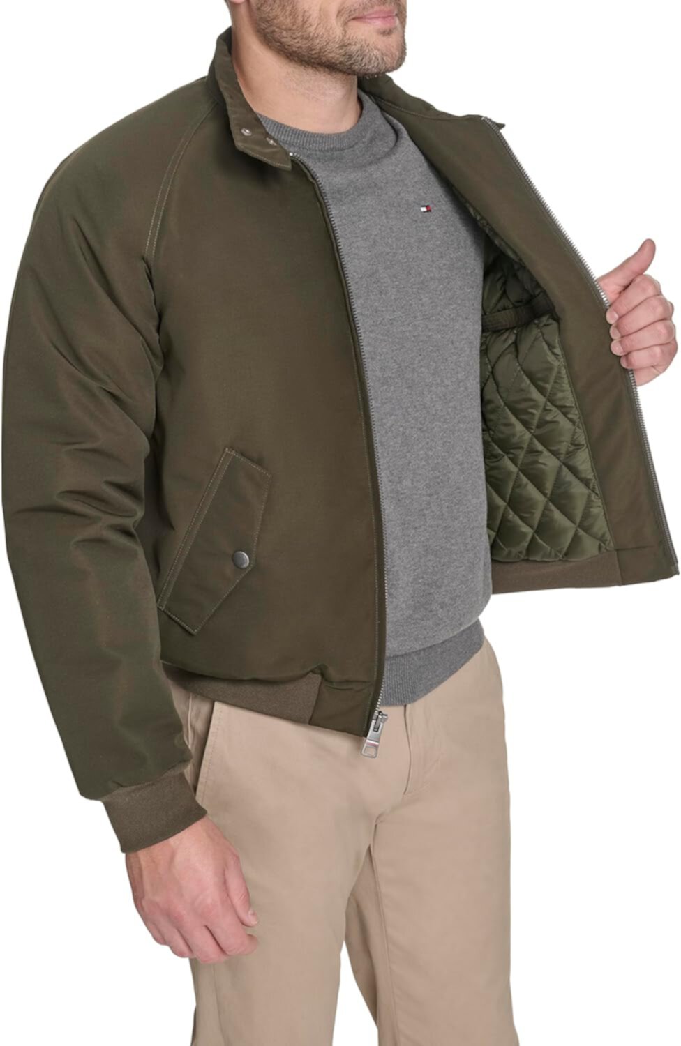 Tommy Hilfiger textile bomber jacket with lightweight Men Jacket Oiley