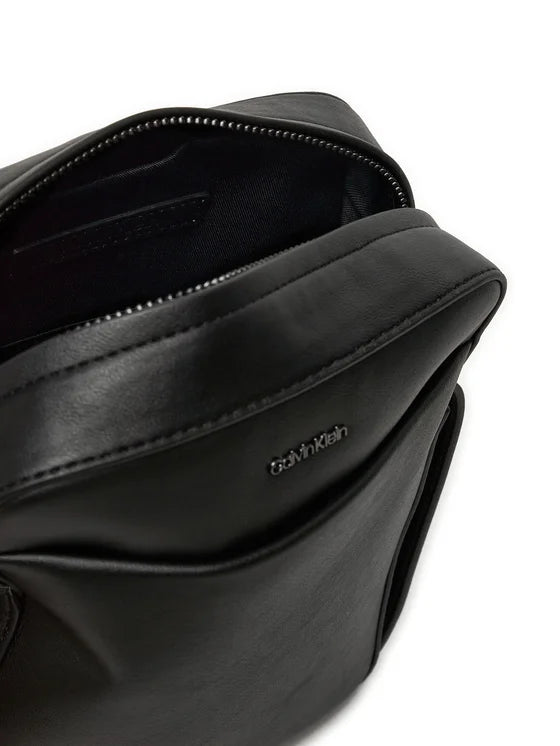 Calvin klein Black Mono Logo Reporter bag