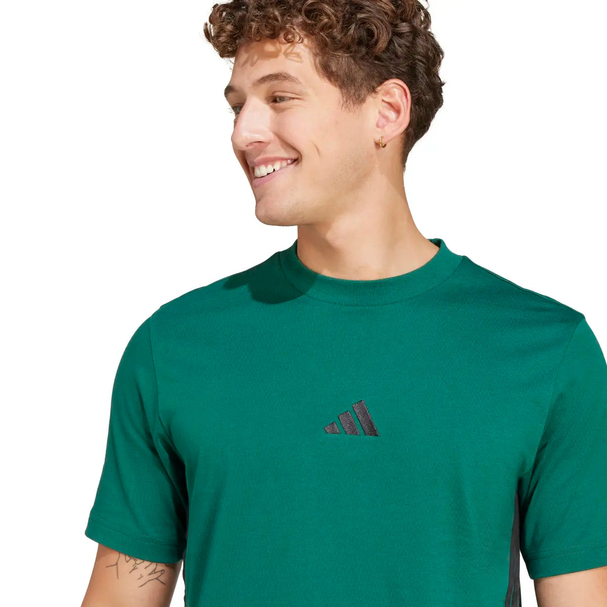 adidas Men's Essential Three Stripes Single Jersey Tee T-Shirt