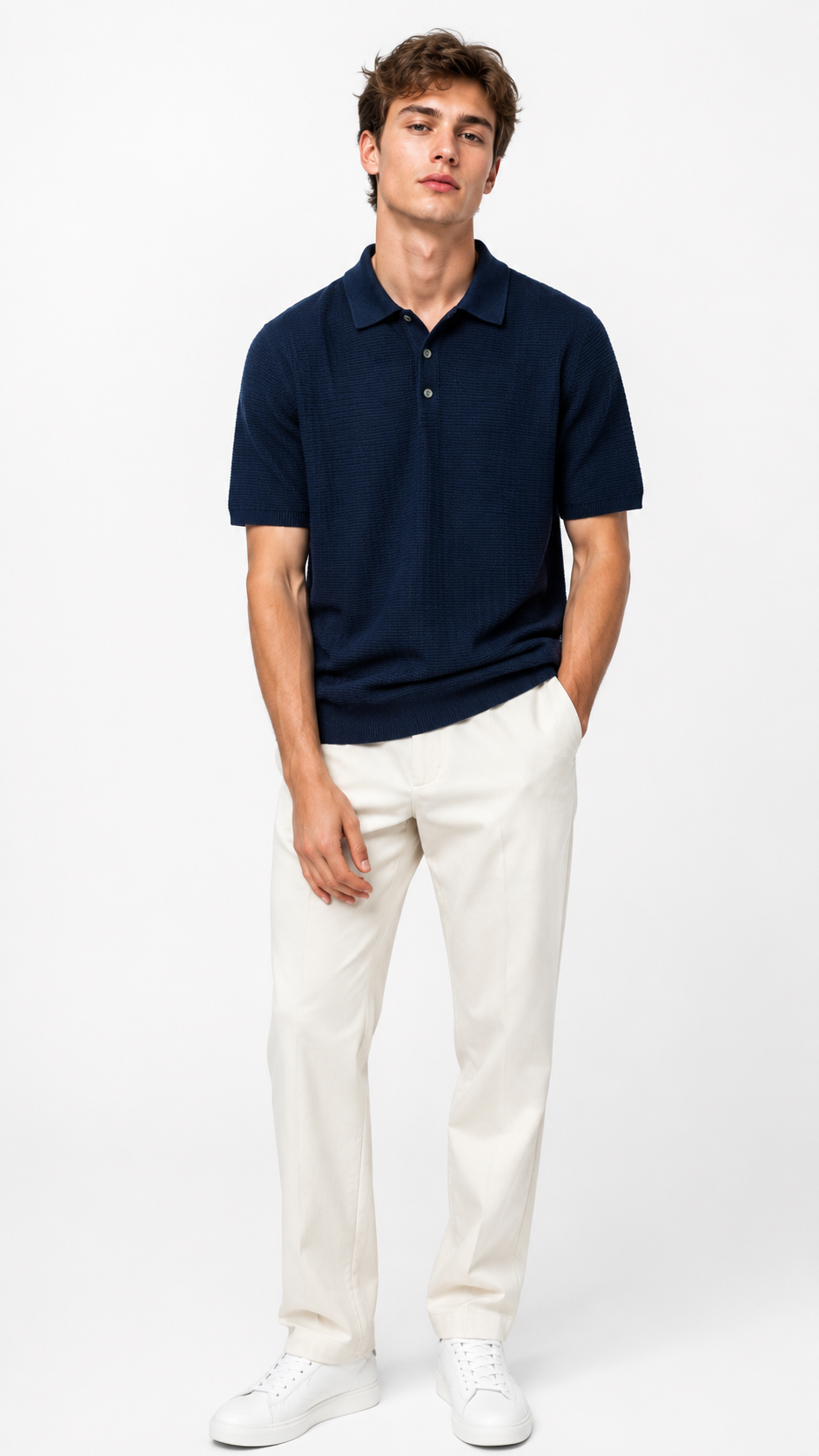 Mango Open-knit polo