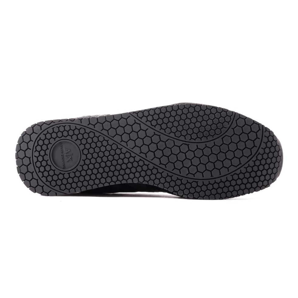 Armani Exchange Men’s Black Runner with Red-Accent Midsole