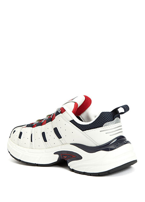 This is a pair of Tommy Hilfiger Archive '95 leather sneakers _ Off White