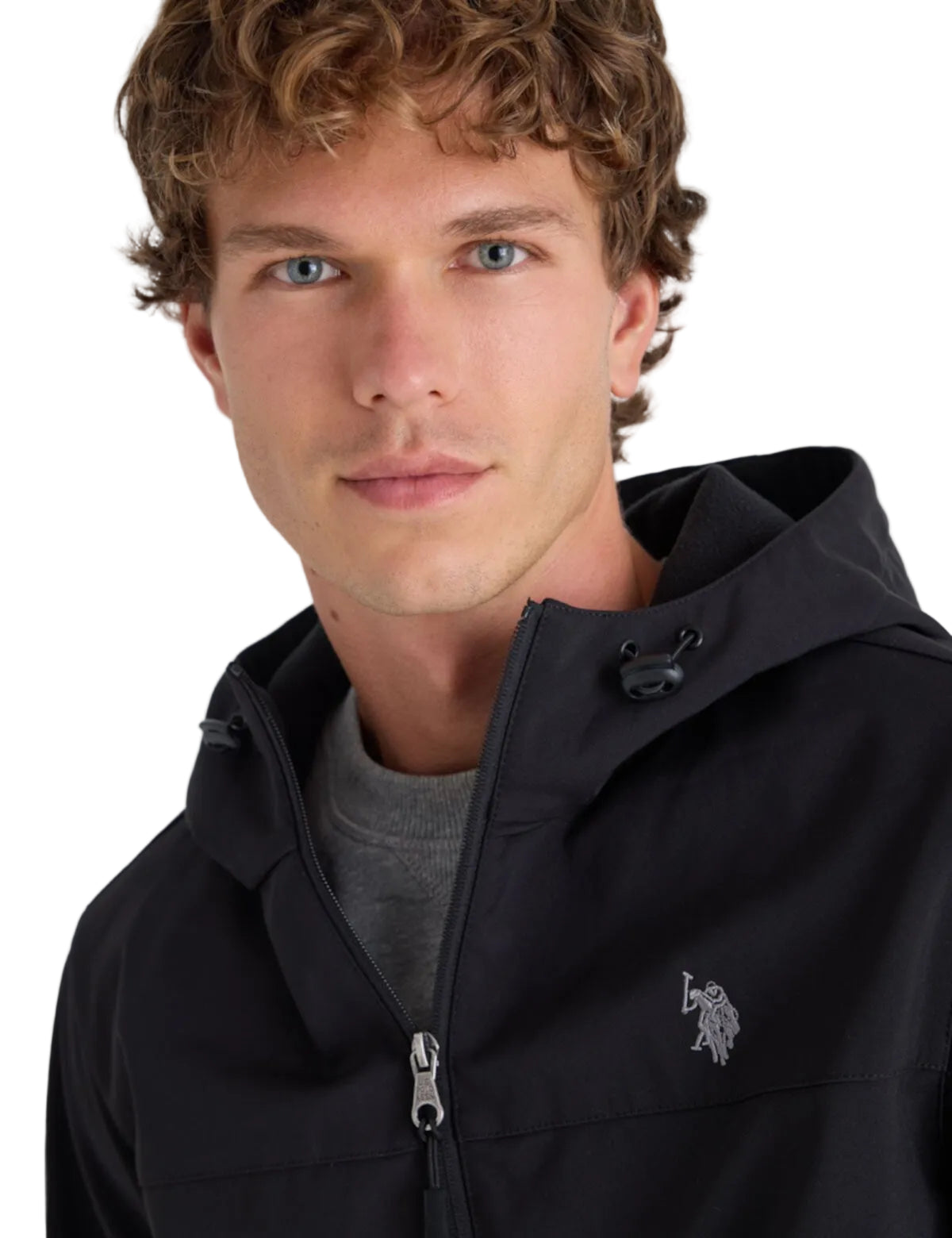 U.S. Polo Assn Stylish youth polar fleece Men jacket _ Black