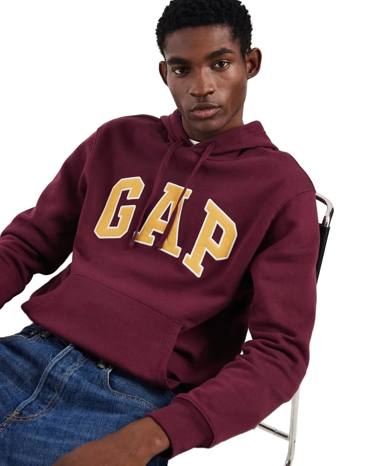 GAP Men’s Logo Hoodie – Burguandy