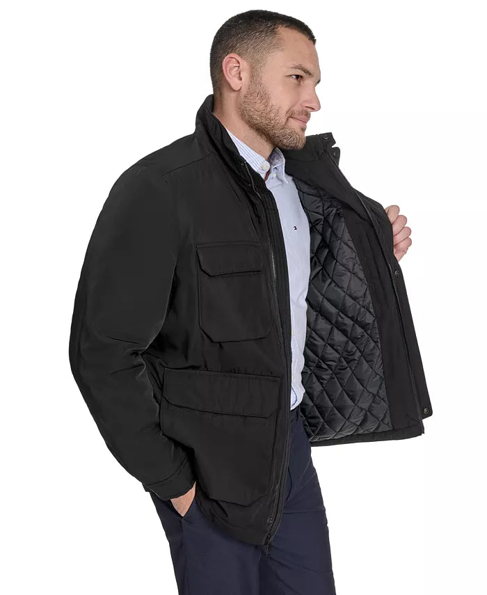 TOMMY HLFIGER military-style Men jacket _ Black