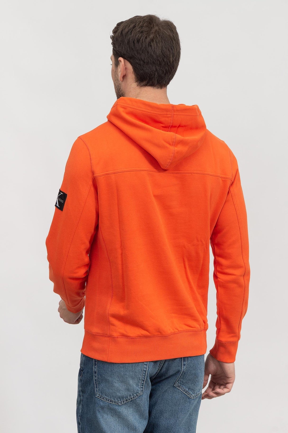 Calvin Klein Hoodie Men Logo Prited _ Orange