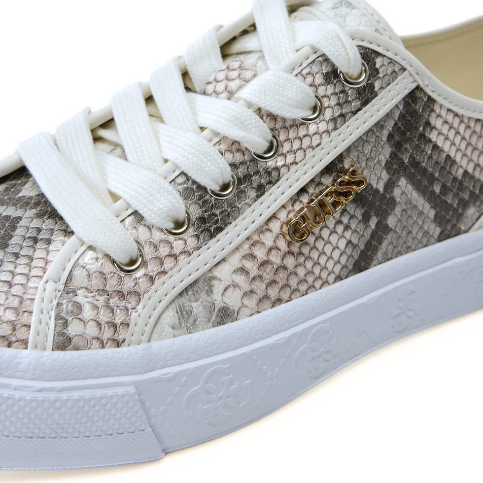 GUESS Women’s Snake-Print Low-Top Sneakers