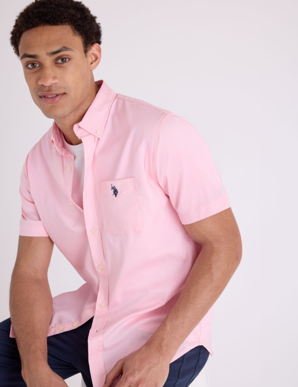 u.s polo shirt Classic short sleeve poplin shirt