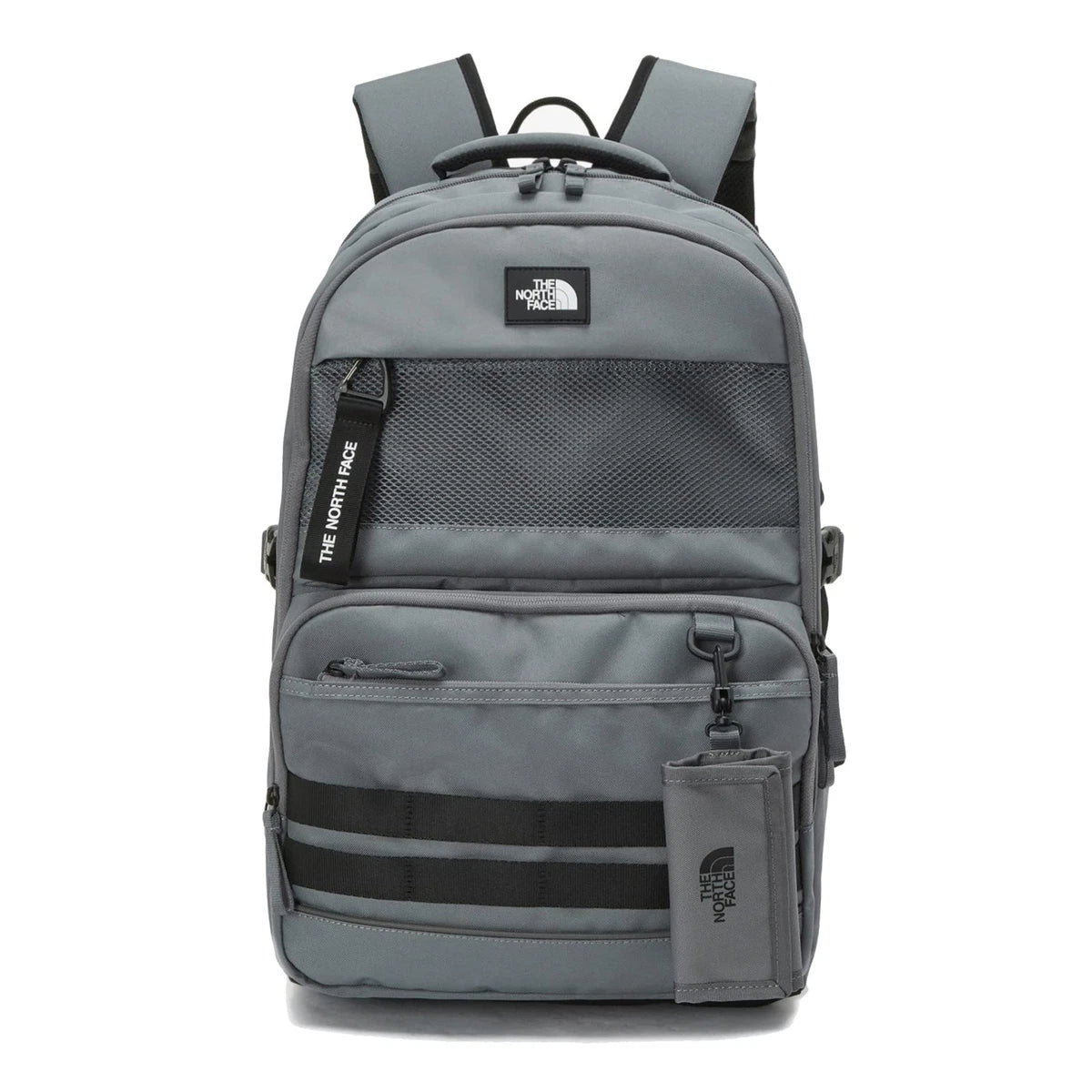 The North Face Dual Grey Backpack with Multi-Compartments