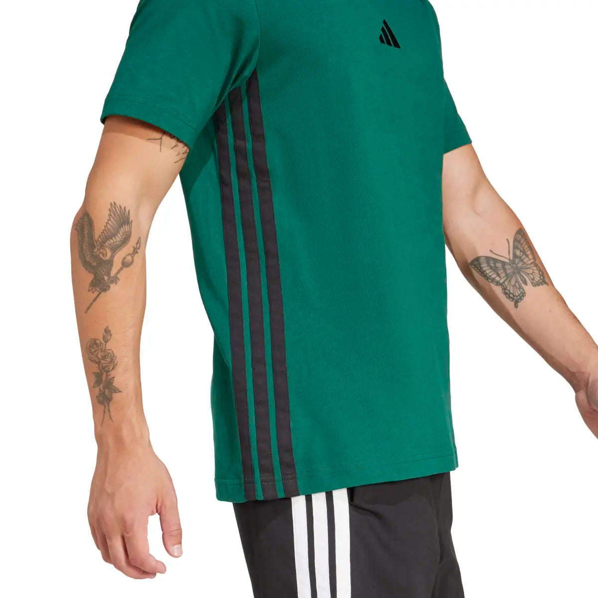 adidas Men's Essential Three Stripes Single Jersey Tee T-Shirt