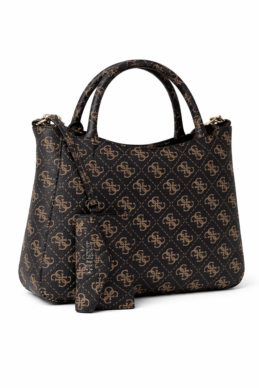 Guess Designer Monogram Satchel Purse