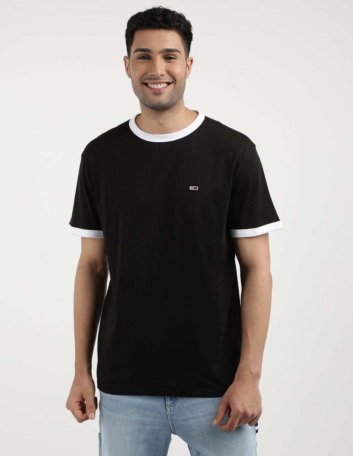 Tommy jeans flag ringer round t-shirt