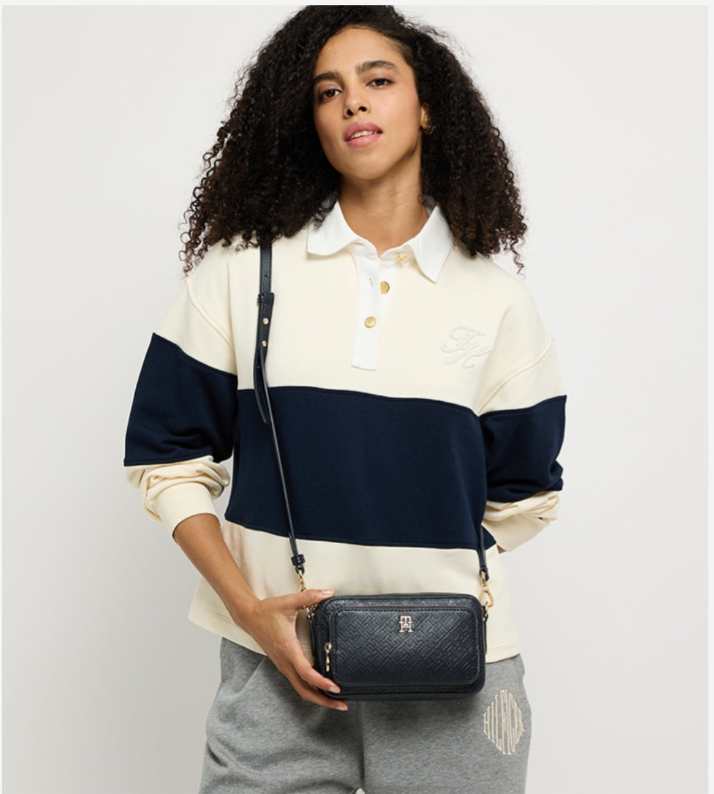 TOMMY HILFIGER Icon Embossed Monogram Camera Women bag