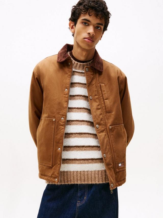 Tommy Jeans Men’s Utility Canvas Jacket – Brown