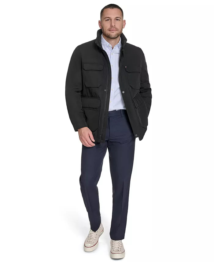 TOMMY HLFIGER military-style Men jacket _ Black