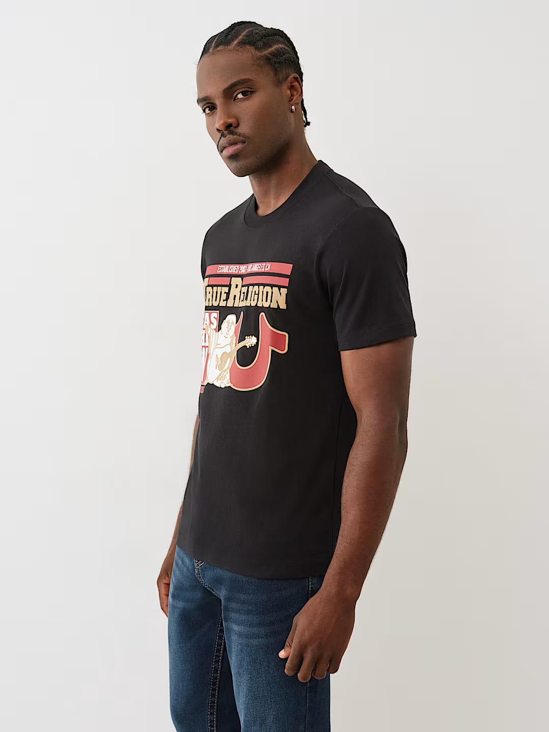 True Religion graphic tee regular fit _ Black