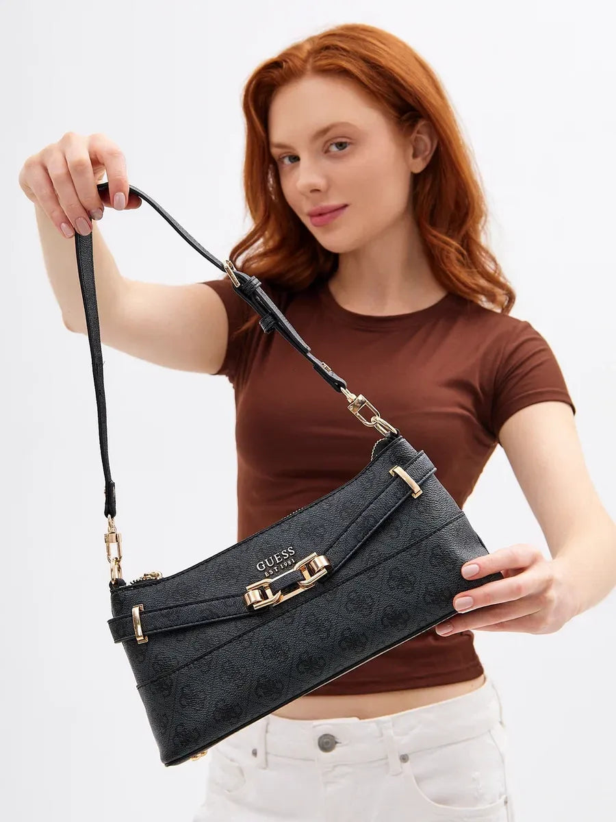 Guess Classic Monogram Shoulder Purse