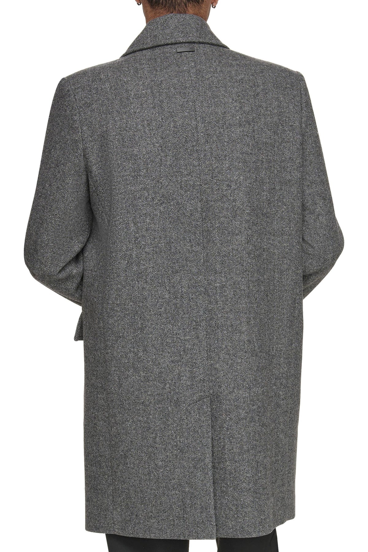Andrew Marc Wexford Textured Herringbone Men Coat _ Grey