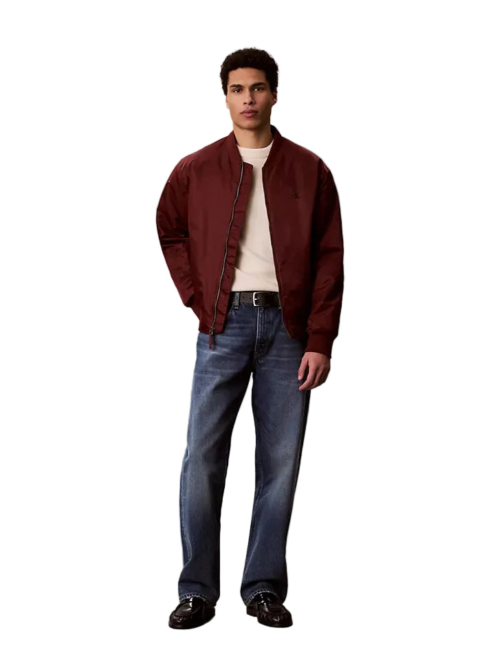 Calvin klein Nylon Bomber Jacket _ Brick red