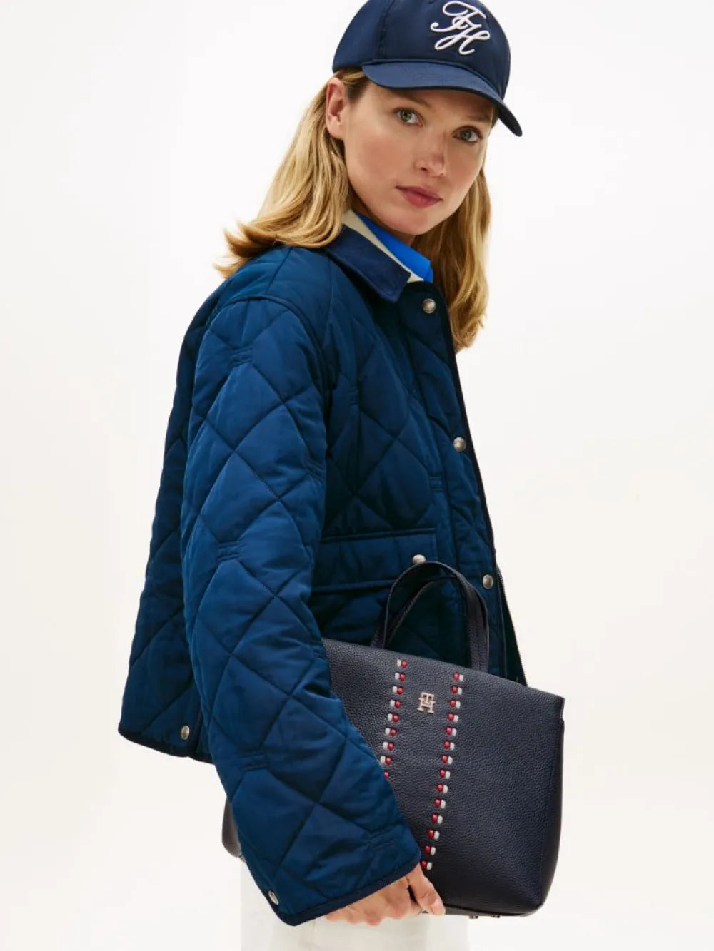 Tommy Hilfiger Signature Tape Satchel Women Bag