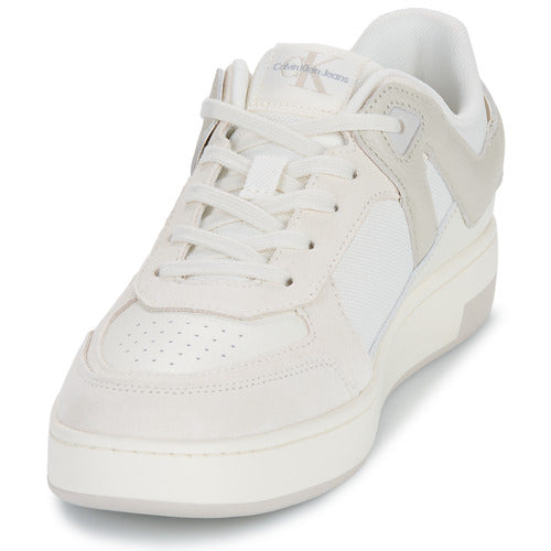 Calvin Klein Jeans Basket Cup Low Laceup sneakers in white/beige.