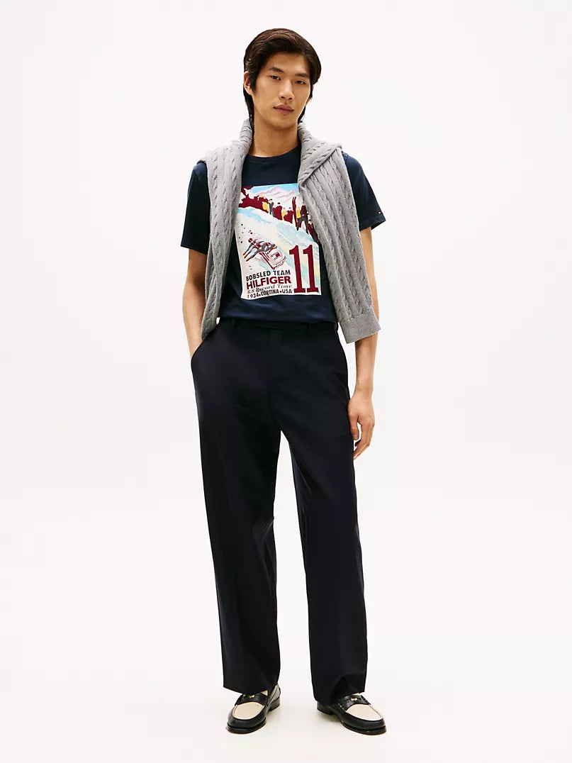 TommyHilfiger Bobsled Team Graphic T-Shirt regular fit _ Navy