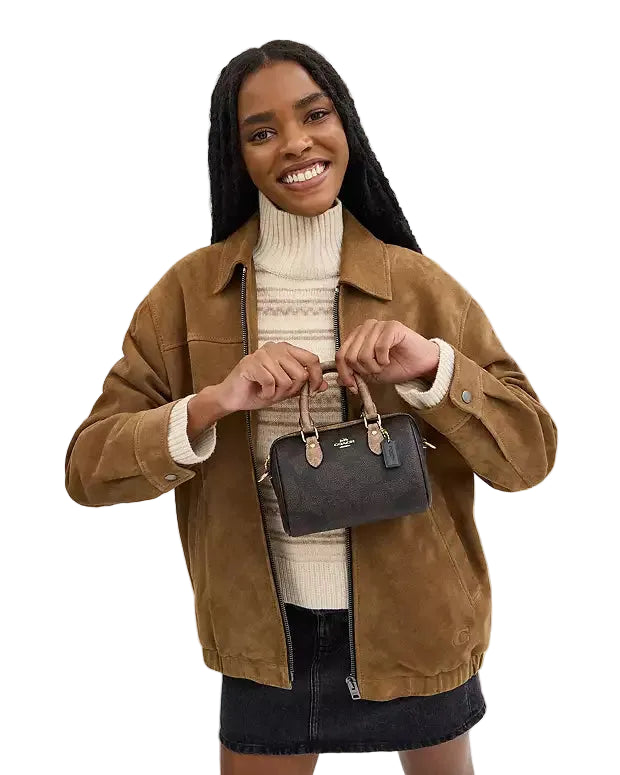 COACH Mini Rowan Crossbody Bag In Blocked Signature Canvas