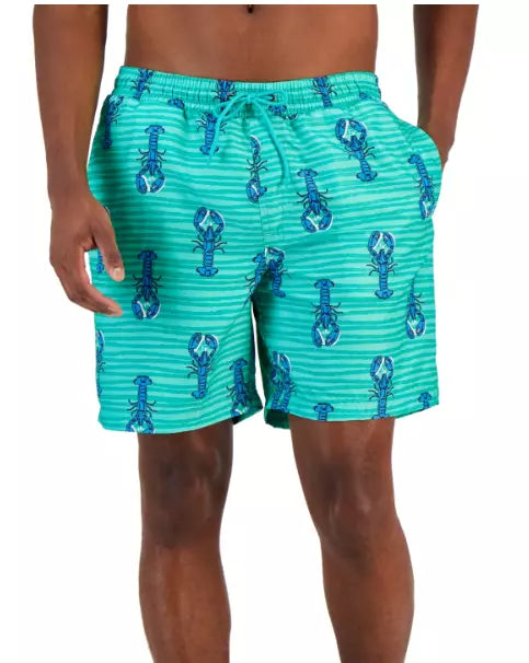 Club Room Men’s Green Blue Solid Swim Trunk